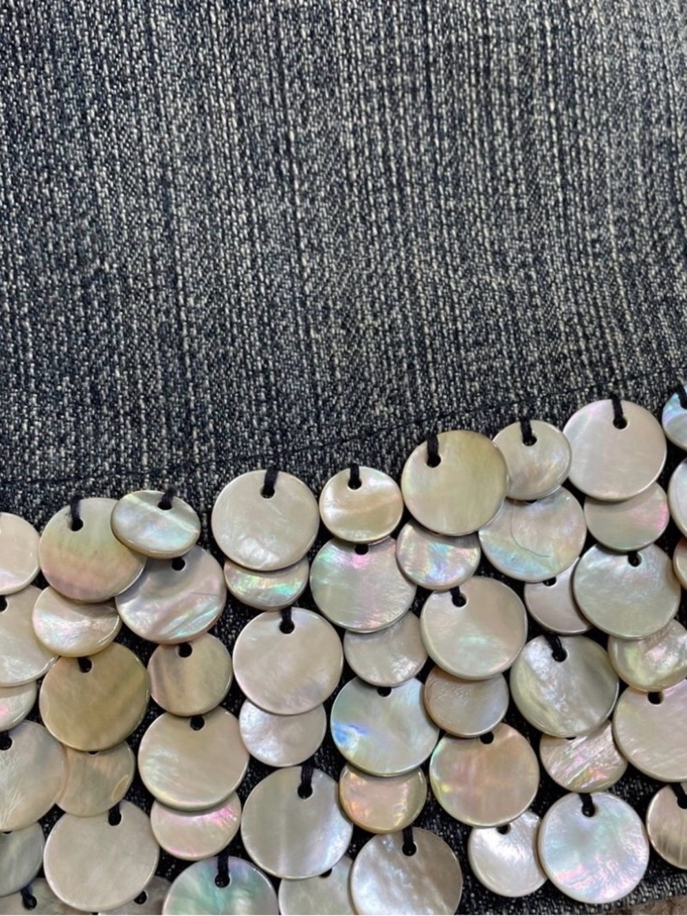 LONDONJEAN Blue Denim Seashell Trim Mini Skirt - Victoria’s Secret - Picture 4 of 8